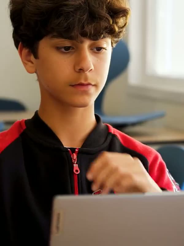 Students working quietly on their own passion projects