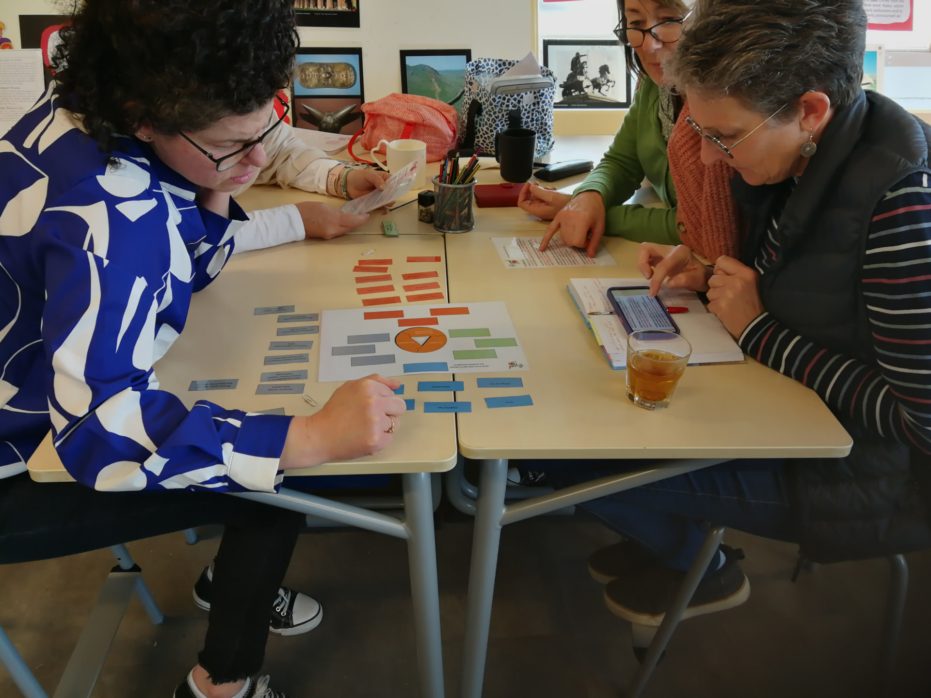 Teachers planning a Limitless assignment together during training